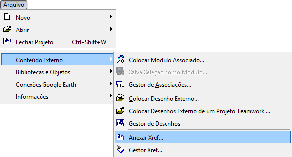 Como anexar DWGs como Xrefs