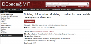Building Information Modeling: value for real estate developers and owners