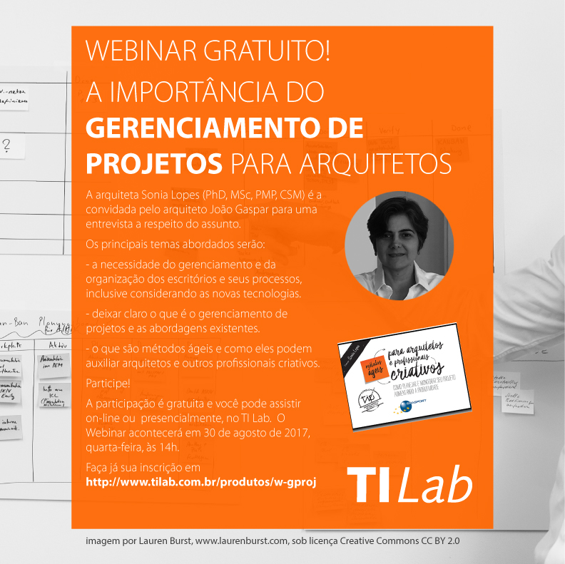 Webinar Gratuito! A importância do gerenciamento de projetos para arquitetos, com Sonia Lopes