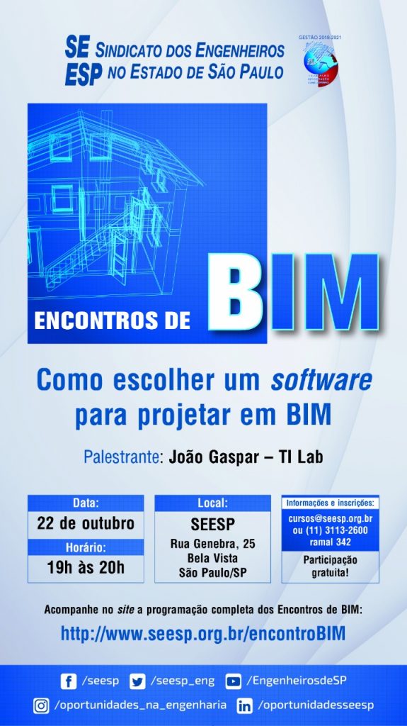 Sindicato dos Engenheiros do Estado de São Paulo promove palestras sobre BIM