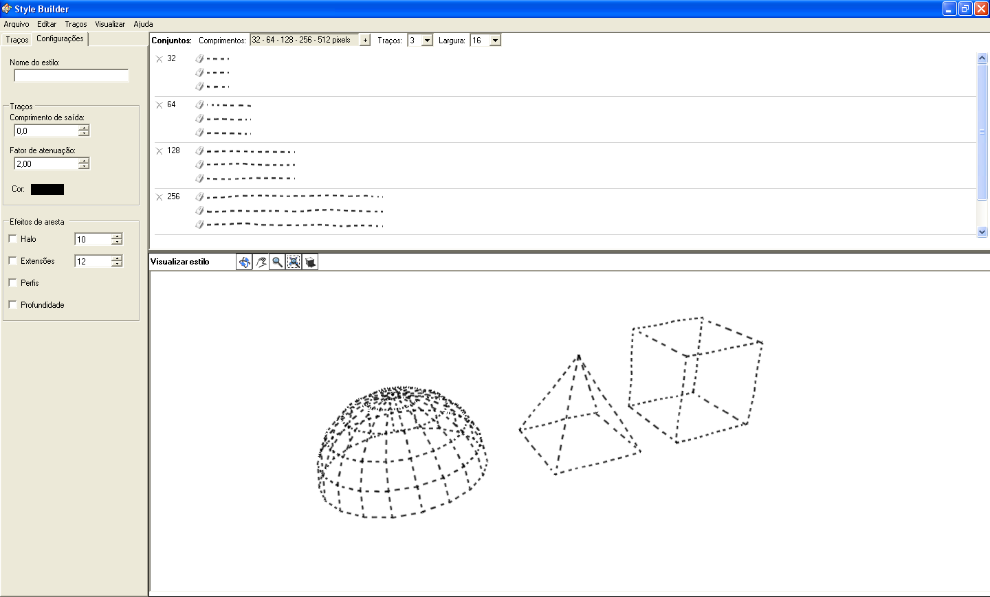 Linhas ocultas e o Style Builder