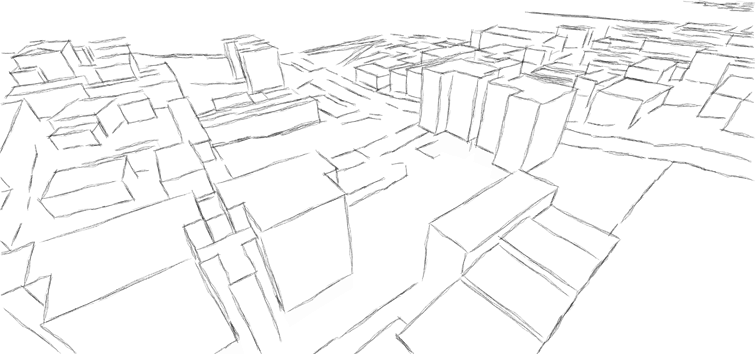 Apresentação croqui sombreado - SketchUp + Photoshop